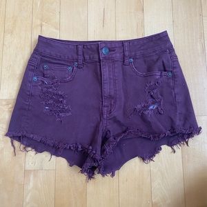 American Eagle Colored Ripped Jean Shorts
